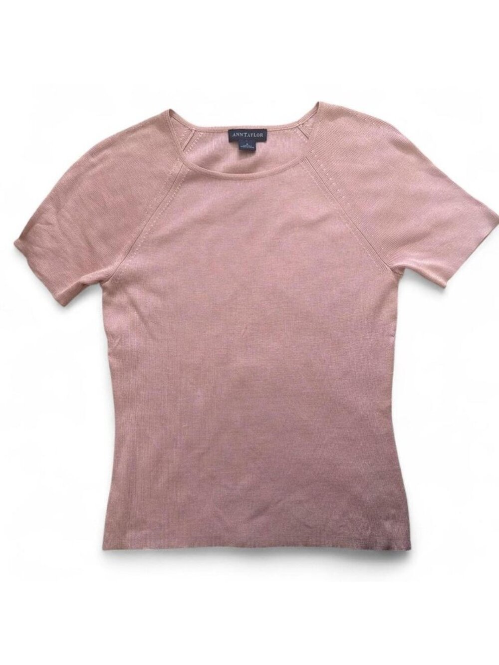 Ann Taylor Women's Pink Blouse xs s peach 100% silk